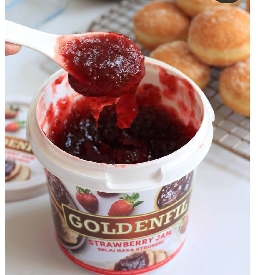 

Goldenfil Strawberry Jam 1kg - Selai Buah Strawberry 50% Serat Buah ◘➼ (Ready)