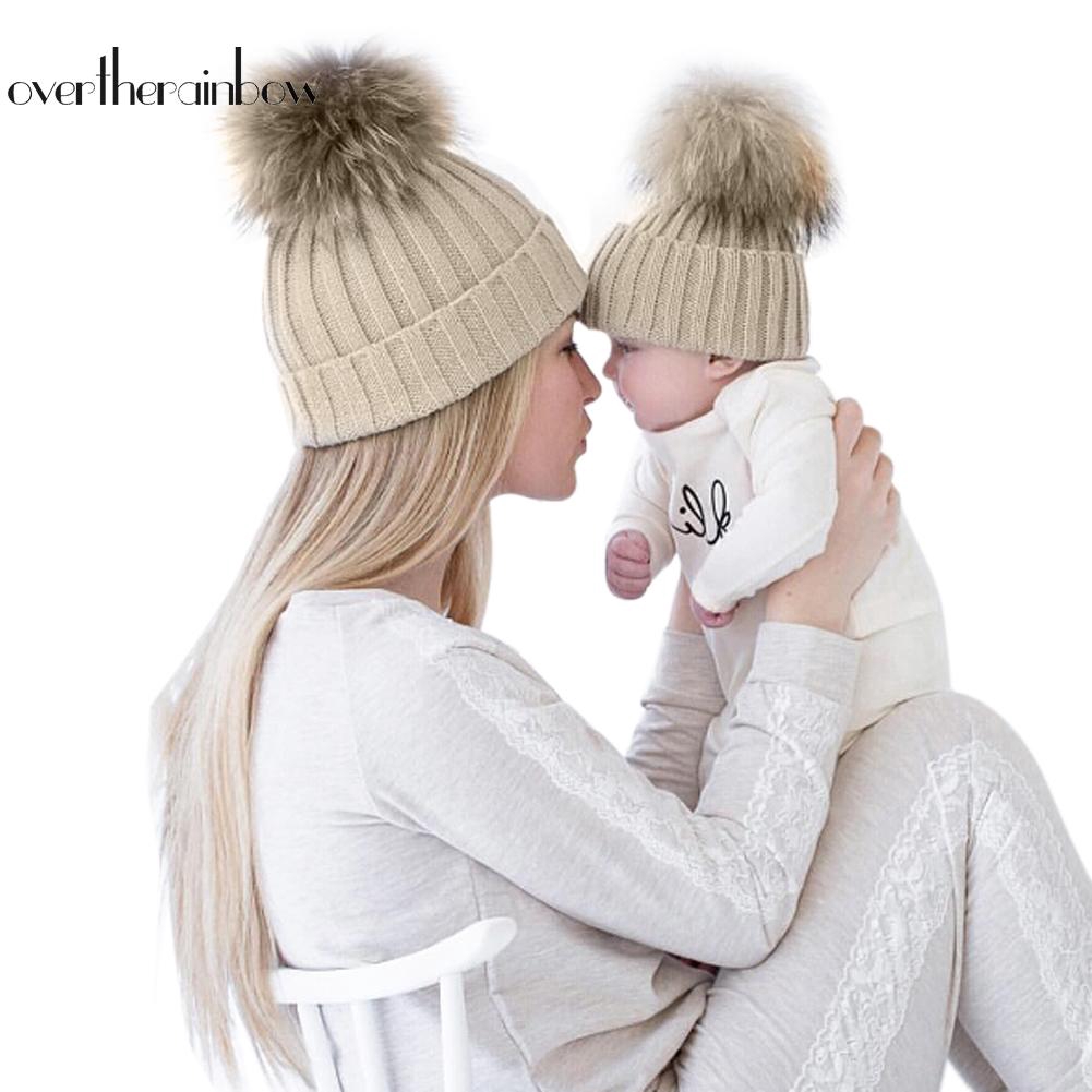 baby fur bobble hat