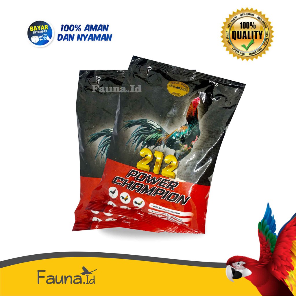 Fauna ID - Pakan Ayam Gold Coin Power Champion 212 isi 900 Gram- Original Best seller
