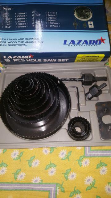 Holesaw Kit Set Mata Bor Hole Saw Hidroponic Lazaro Set 16pcs