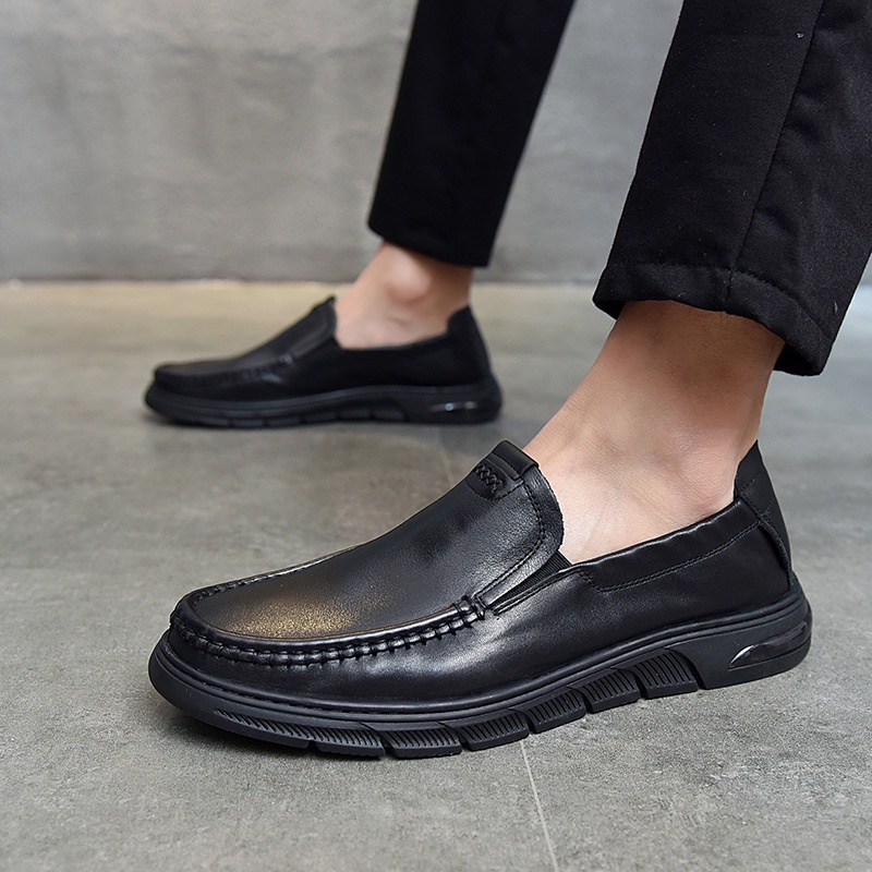 Lembut Bawah Permukaan Lembut Lapisan Pertama Kulit Sapi Kulit Pria Sepatu Low-Top Shoes 2022 Spring