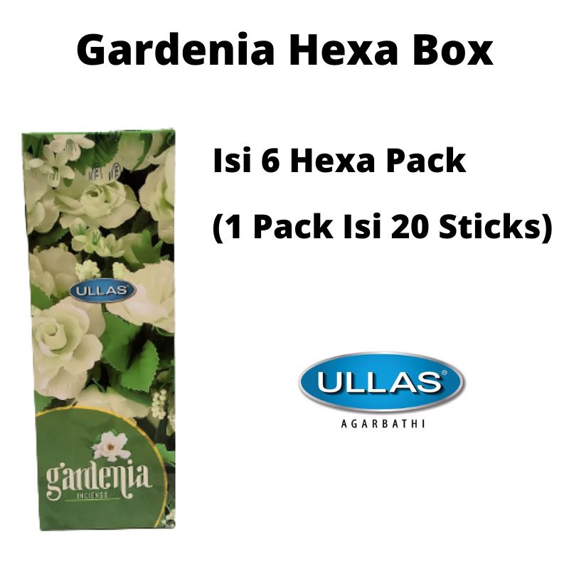 Dupa Hio India Ullas Gardenia Box Isi 6 Hexa Pack