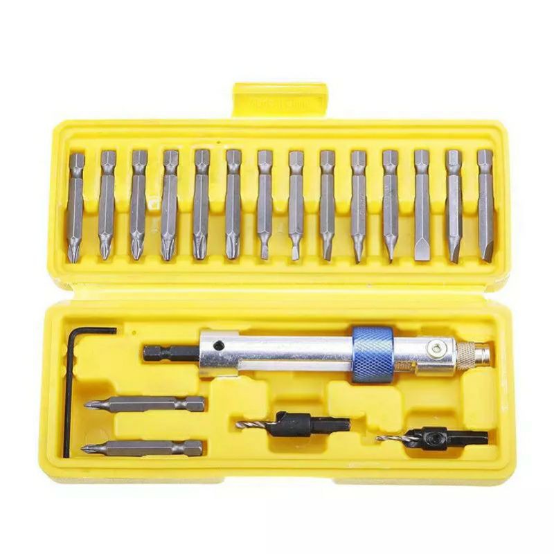 20Pcs Putar Kepala Bor Bit Set Cepat Perubahan HSS Countersink Bor Bit Obeng Pengeboran Alat Rumah