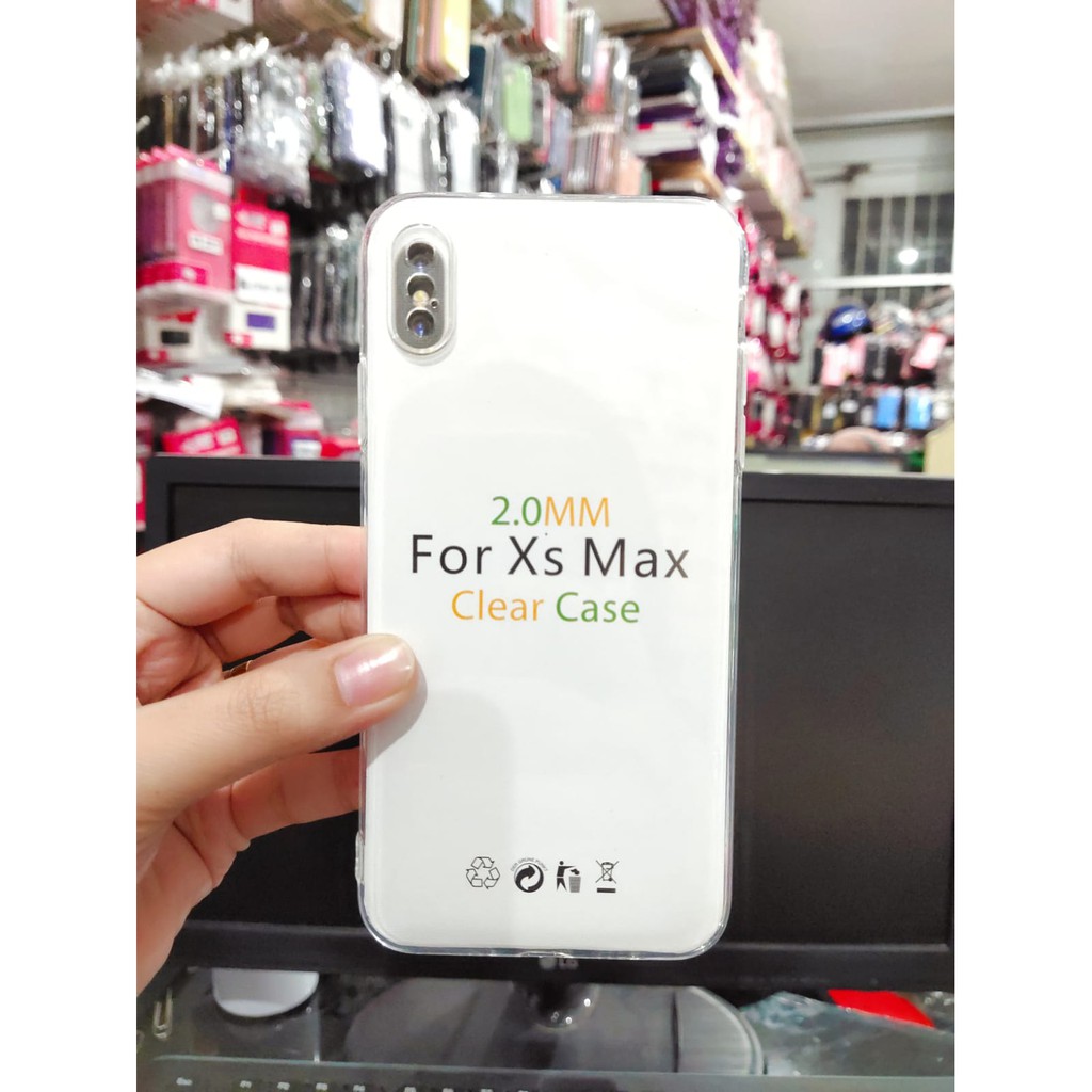 Soft Case OEM Transparan iPhone X XS XR XsMax Clear Ultra Thin TEBAL 2.0mm SUPER CLEAR