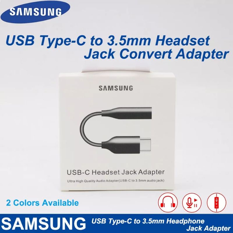 Kabel Audio Samsung USB Tipe C ke 3.5mm AUX || Headset Jack Adapter || Type C to Jack 3.5mm Audio