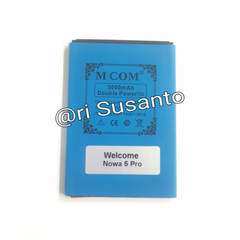 Baterai Welcome Nowa 5 Pro MCOM Double Power 5000mAh