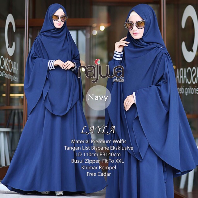 LAYLA GAMIS SYARI DRESS MUSLIM ORIGINAL NAJWA