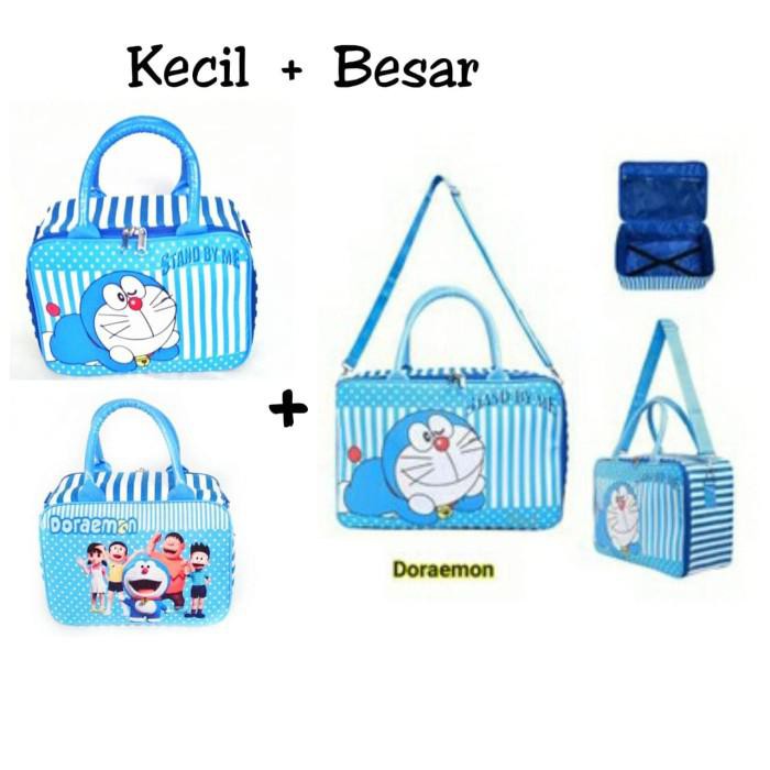 PROMO Tas kanvas travel Doraemon/Tas Baju besar kecil selempang koper weeken |Koper