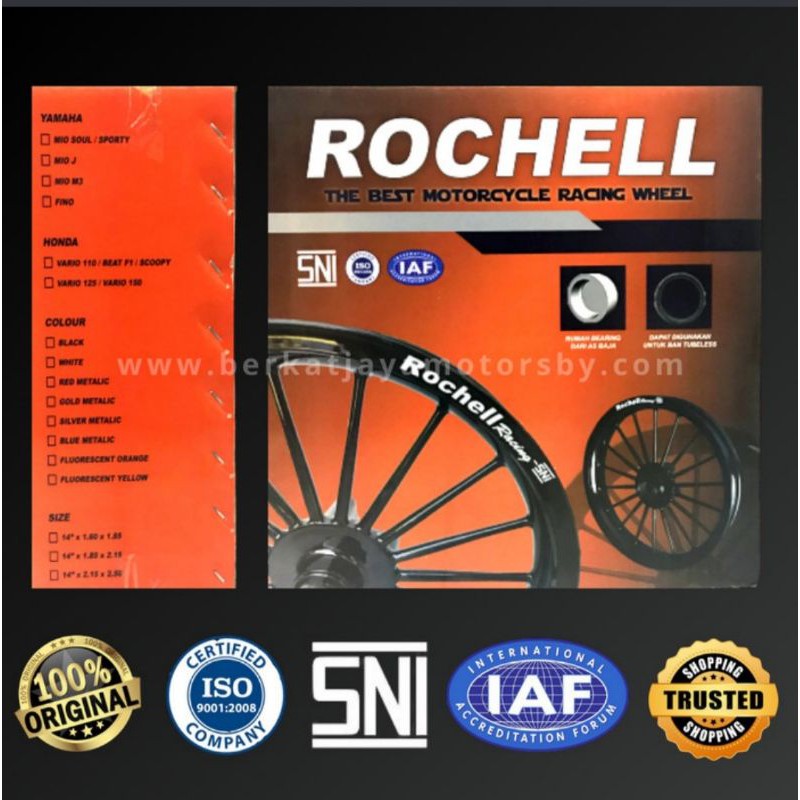 Velg Rochell Racing WheelsDYT Series Copy Daytona PNP Mio M3 Soul Gt Fino 125