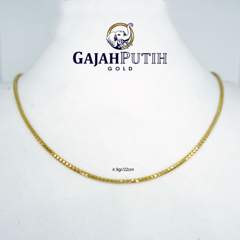 4,9gr Kalung Model Italy Milano Bulat Emas Asli Kadar 420 kodeN34922