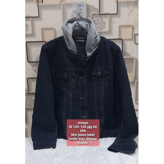jaket jeans hodie mango