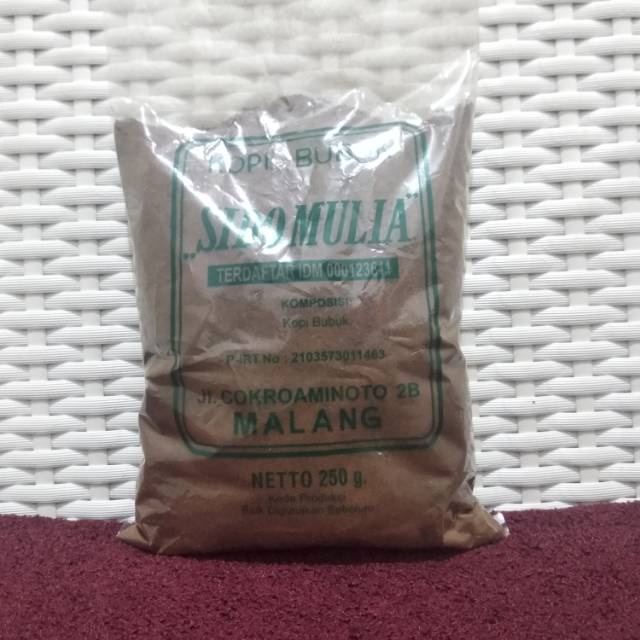 

Kopi Bubuk Istimewa No. 2B 250 Gram Sido Mulia Malang