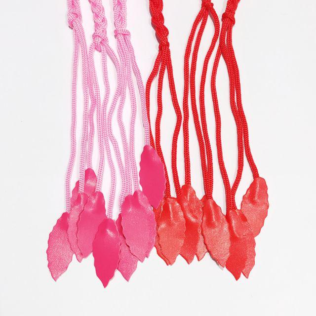 COD TERLARIS | TERMURAH | GROSIR TALI KEPANG IKAT PINGGANG 5 WARNA MUTIARA / DAUN-Pink daun