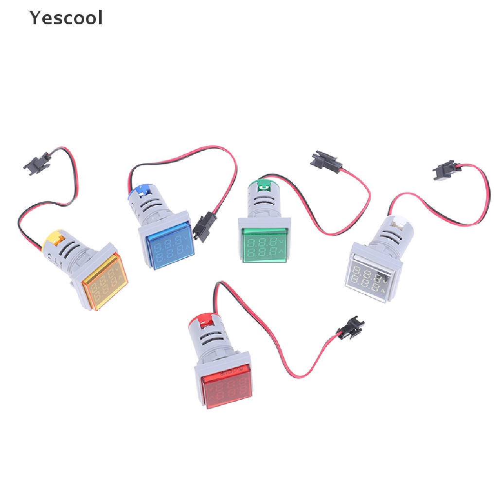 Yescool Voltmeter / Ammeter Digital LED Dual Display AC 60-500V 0-100A