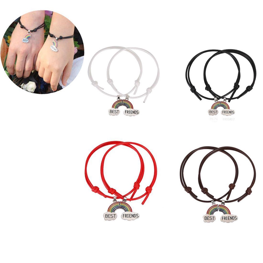 Nanas Pelangi Best Friend Gelang Tangan Pria Dan Wanita Perhiasan Adjustable