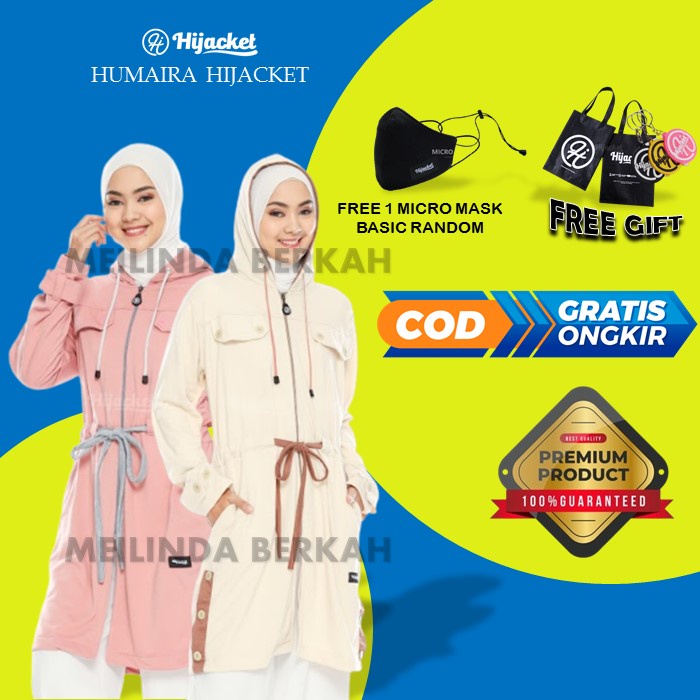 HIJACKET HUMAIRA - JAKET HIJABERS HOODIE WANITA / JAKET WANITA MUSLIMAH / JAKET PANJANG PEREMPUAN / 