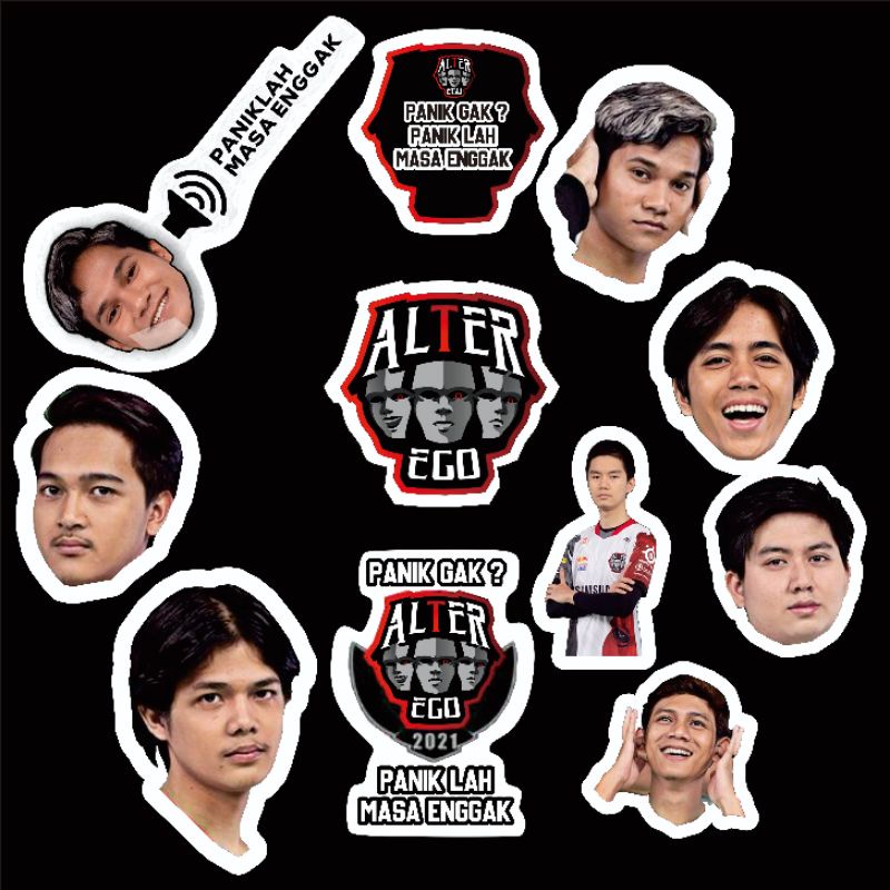 stiker sticker tim e sports alter ego evos legends evos icon evos Roar , rrq , bigetron onic , alter ego , aura , geek fam , genflix