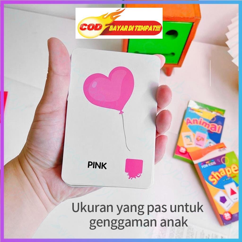 MJS 913 - flash card edukasi  english anak Kartu pintar sarana bermain Balita anak toddler