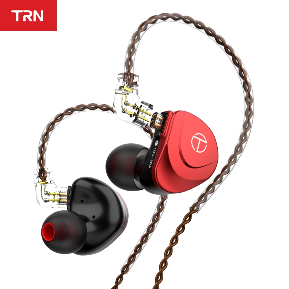 Trn V90S Earphone In Ear Hifi Bass 5ba + 1ddd Dengan Kabel Tembaga