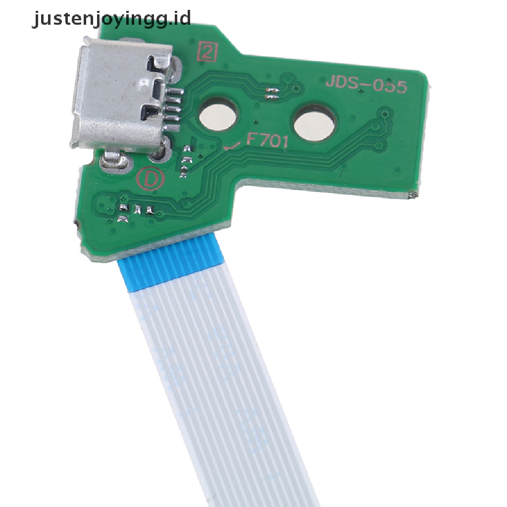 // justenjoyingg.id // USB Charging Port Socket Circuit Board 12Pin JDS 011 030 040 For PS4 Controller ~