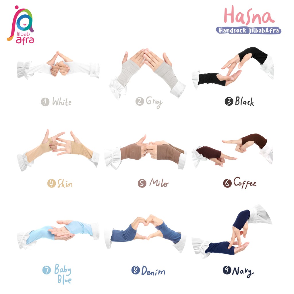 Handsock Jempol Merek Afra Hasna - Bahan Kaos Rayon HQ