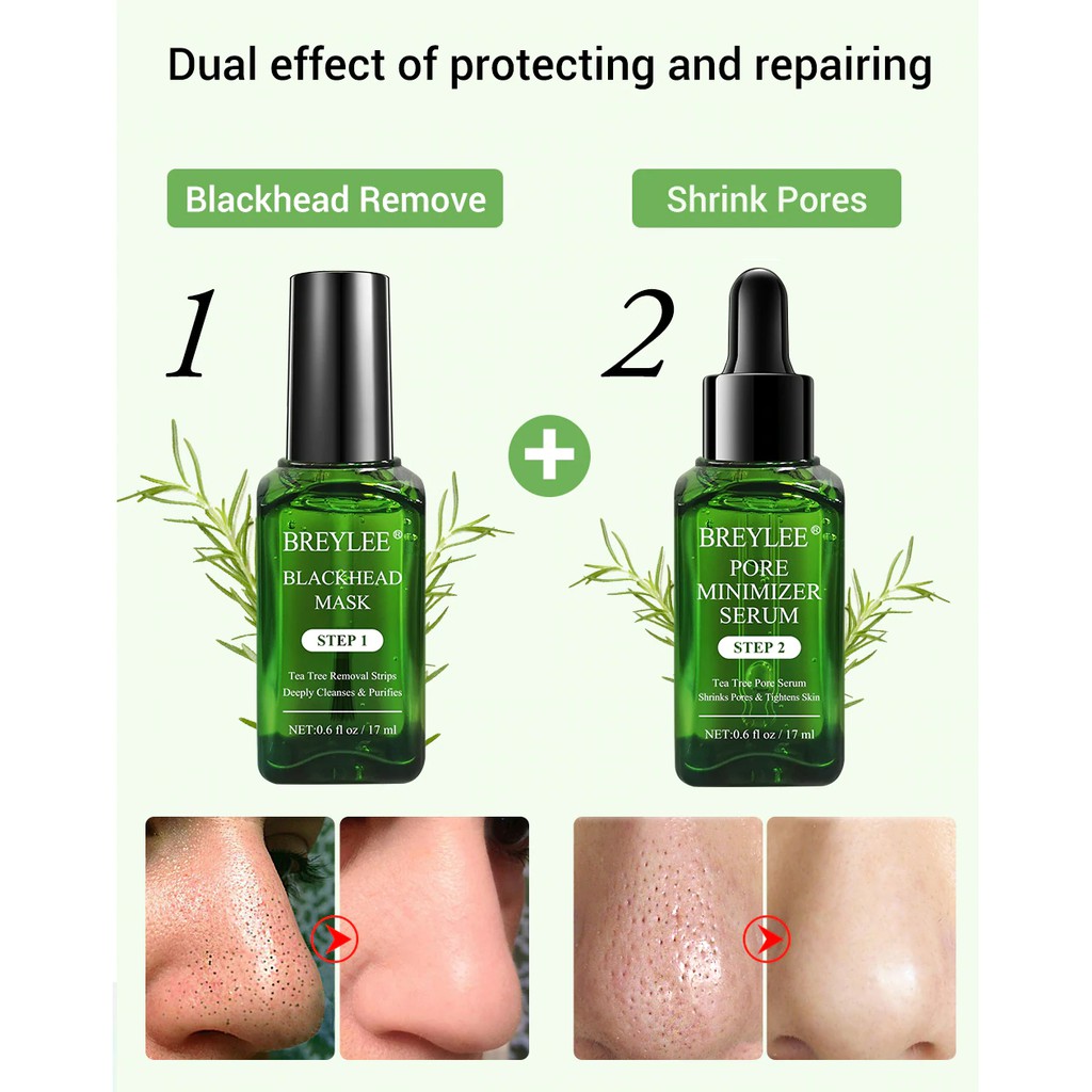 [BPOM] BREYLEE Varian STEP 1 Blackhead Remove &amp; STEP 2 Pore Minimizer Serum Pembersih Komedo