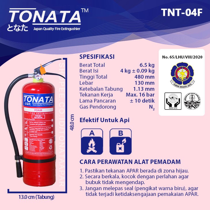 APAR 4KG TONATA / FOAM 4 KG / Set Komplit