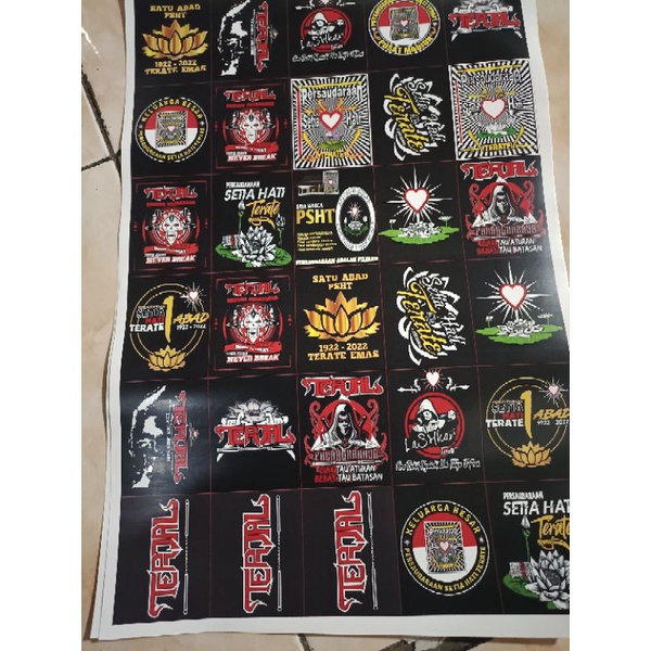 

STIKER PSHT HARGA PER LEMBAR ISI 30 PCS BISA REQUEST MOTIF /STIKER PSHT GROSIR MURAH VINYL / stiker anti air / stiker PERSAUDARAAN SETIA HATI TERATE cod