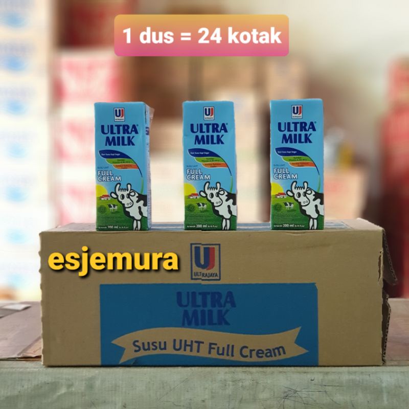 

Ultra Milk 200 ml Putih Full Cream Susu UHT per dus isi 24 kotak