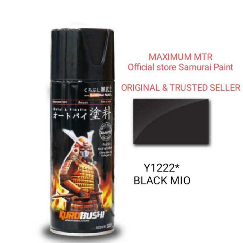 SAMURAI PAINT - Y1222* BLACK MIO(HITAM LEMBAYUNG) - HIGH QUALITY