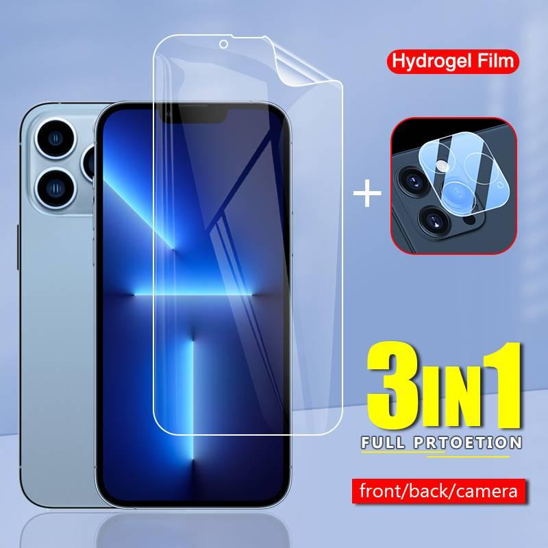 Slim Front / Back Soft TPU Protective Hydrogel Film For Apple iPhone 11 12 13 Pro Max Mini iPhone13 iPhone13Pro iPhone13ProMax Camera Lens Screen Protector Glass