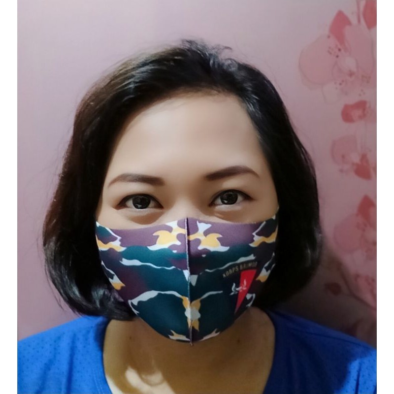Masker Scuba Motif Brimob Polisi Militer Tni Polri Polisi (1 lusin )