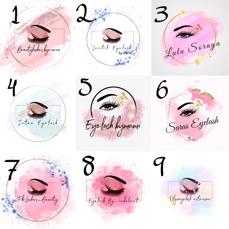 Jasa desain logo eyelash aestetic