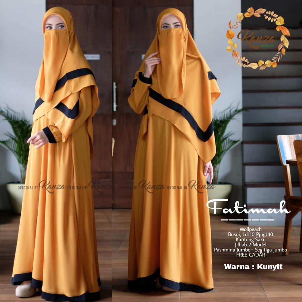 Gamis + Jilbab Dewasa Syar'i FATIMAH KANZA FASHION