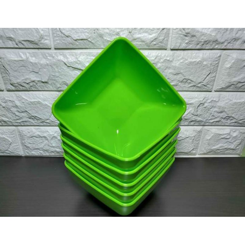 mangkuk segi semi melamin ssj isi 1 lusin / 12 pcs termurah