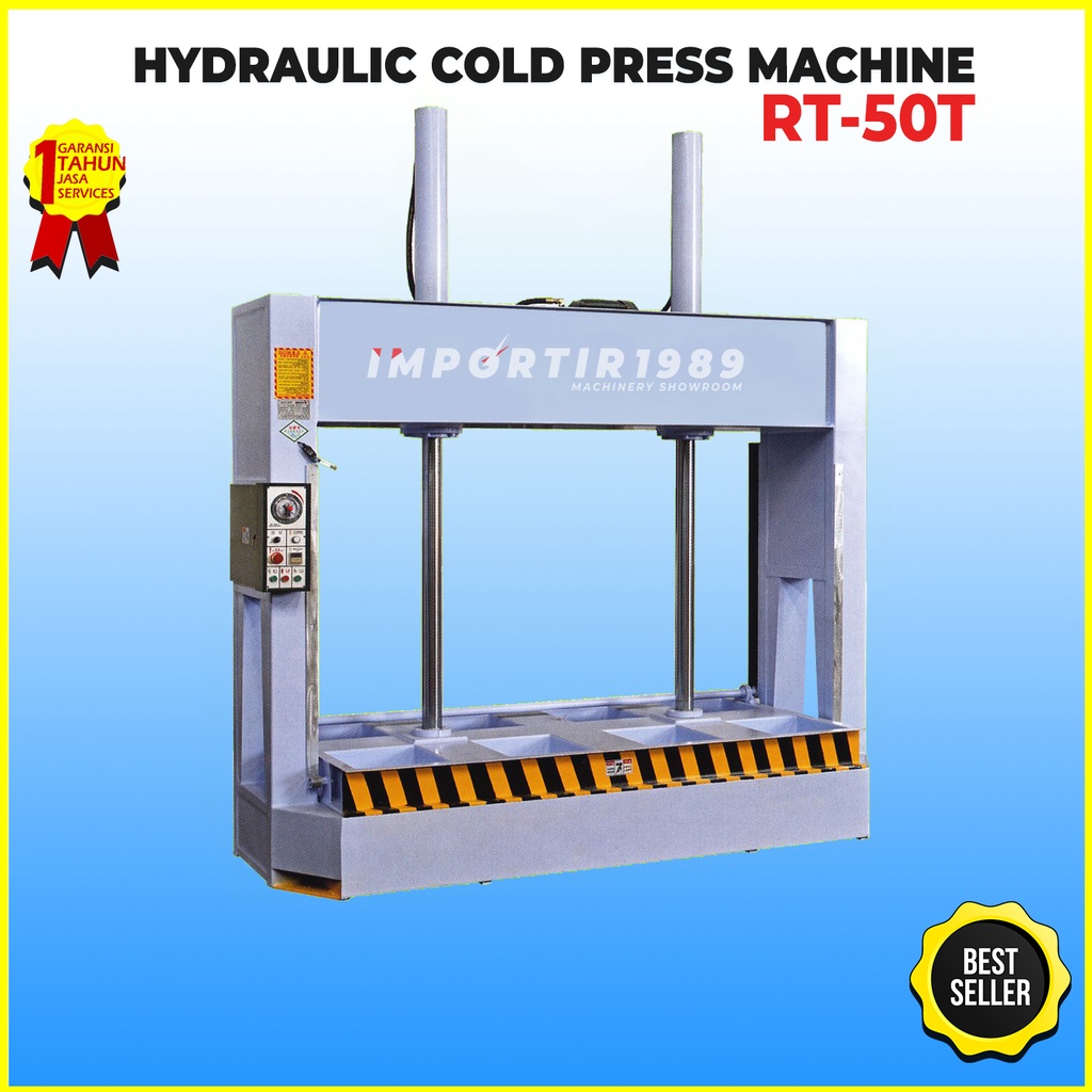 Mesin Press Kayu Alat Press Kayu Hidrolik 50 Ton Hydraulic Cold Press Machine AKS - RT50T