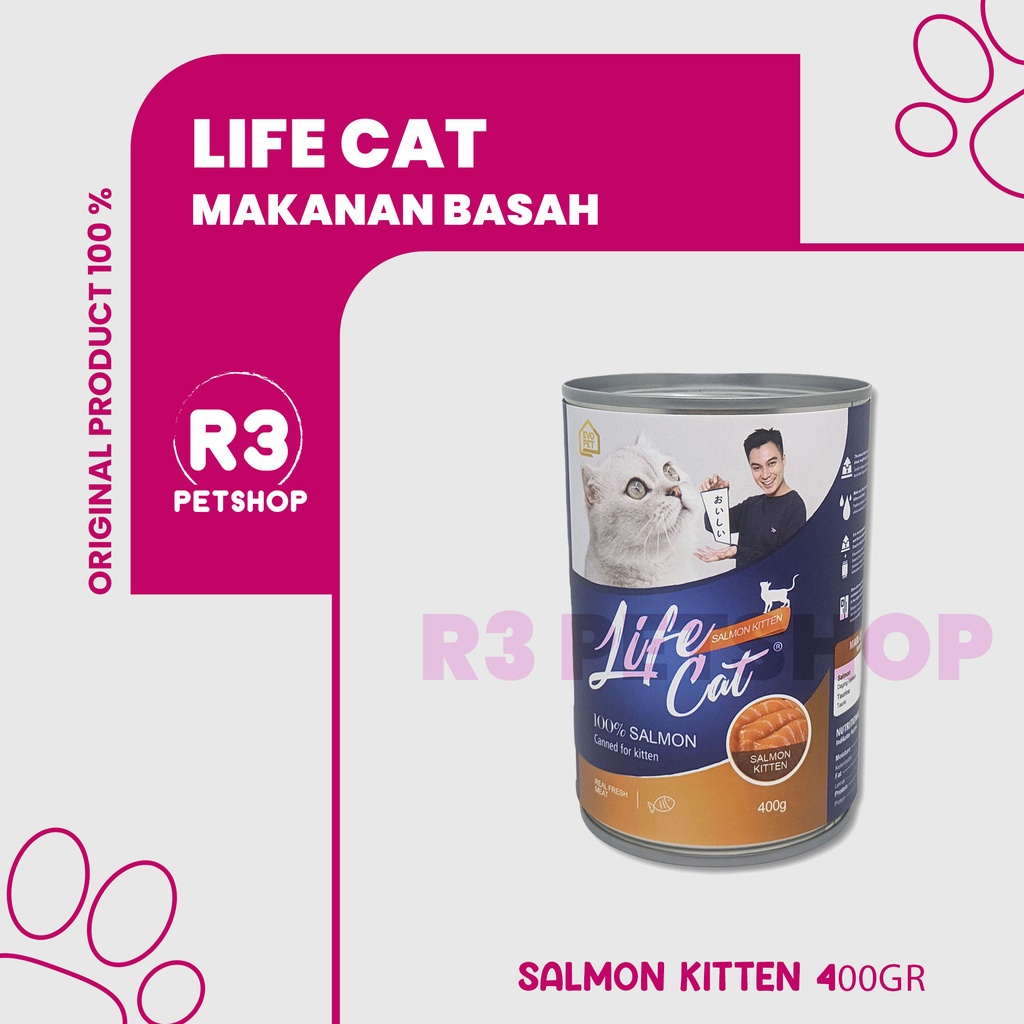 Makanan kucing basah Life Cat kaleng All Variant 400gr @ 1DUS 24PCS