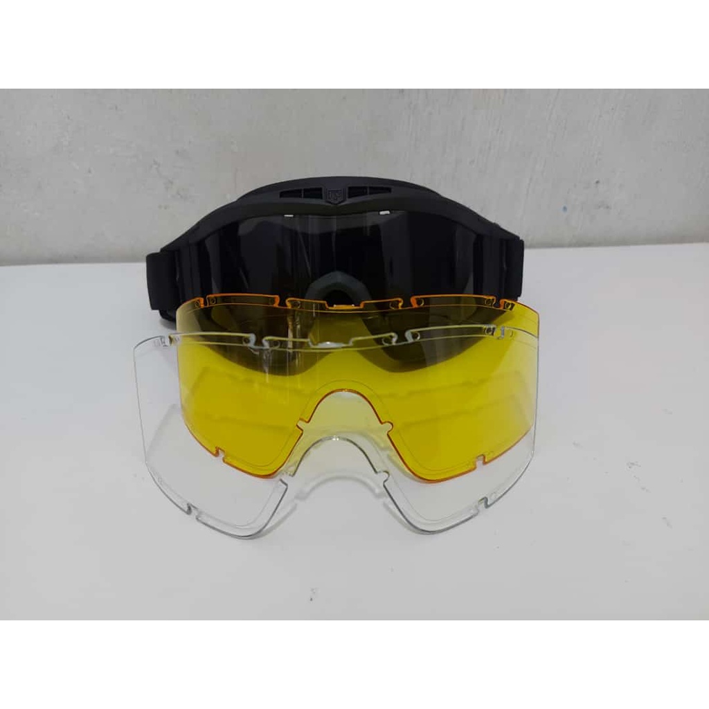 Kacamata Eyewear Revi5ion Outdoor / Rider Hitam Set Import