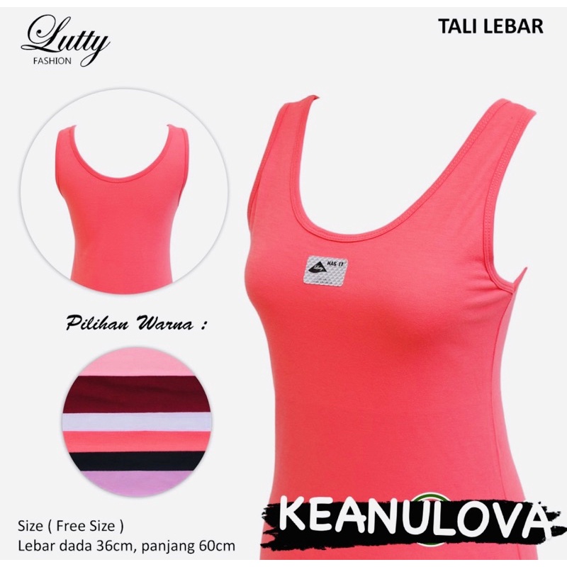 LUTTY | (Pilih warna)Tengtop Lutty tali besar.super soft