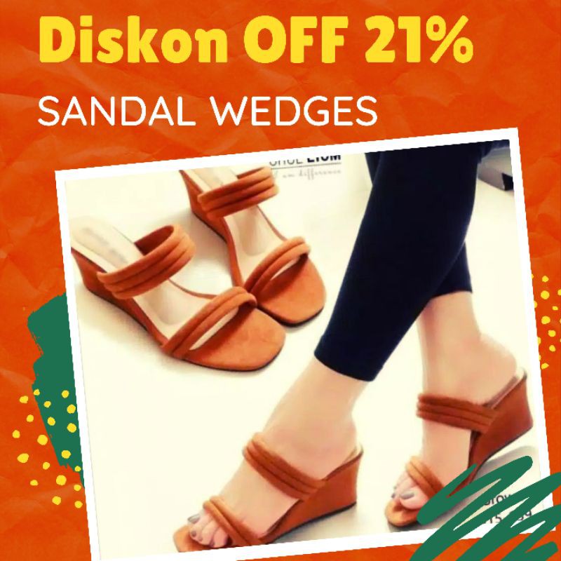 Sandal wedges wanita, wedges wanita, sepatu wanita, fashion wanita, sepatu wedges, wedges santai