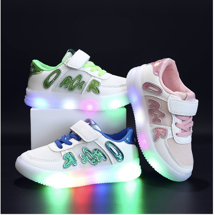 babyfit ARTWO sepatu sneakers lampu LED anak cowok cewek sepatu sekolah import gs-1119r