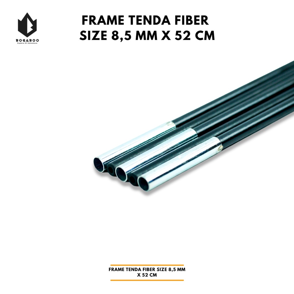 Frame Tenda Fiber ukuran 8.5mm panjang 52 cm/frame tenda dome