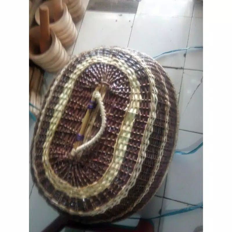 Tudung saji/tutup Saji penutup makanan kulit rotan asli sintetis