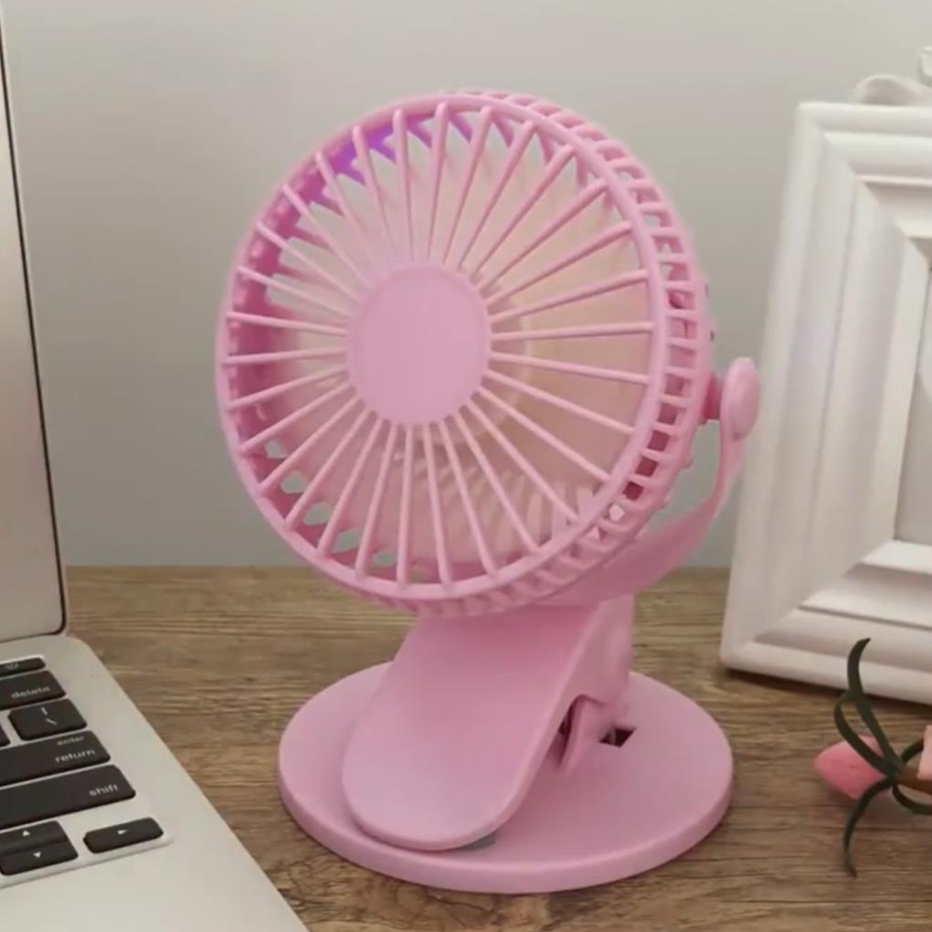 (house2020) Kipas Angin Klip-on Meja USB Rechargeable Dengan 3 Kecepatan