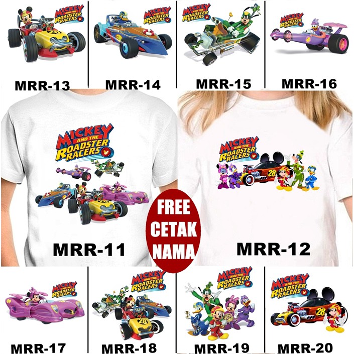  FREE NAMA  Baju  Kaos  COUPLE  ANAK DAN DEWASA MICKEY 