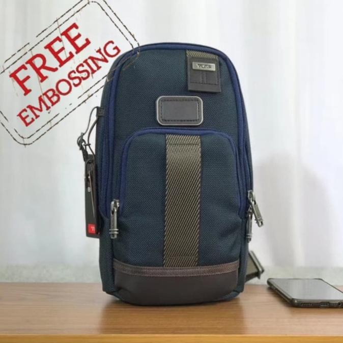 Tumi Sling Bag Fife Slim Tas Selempang Pria - Navy Terlaris