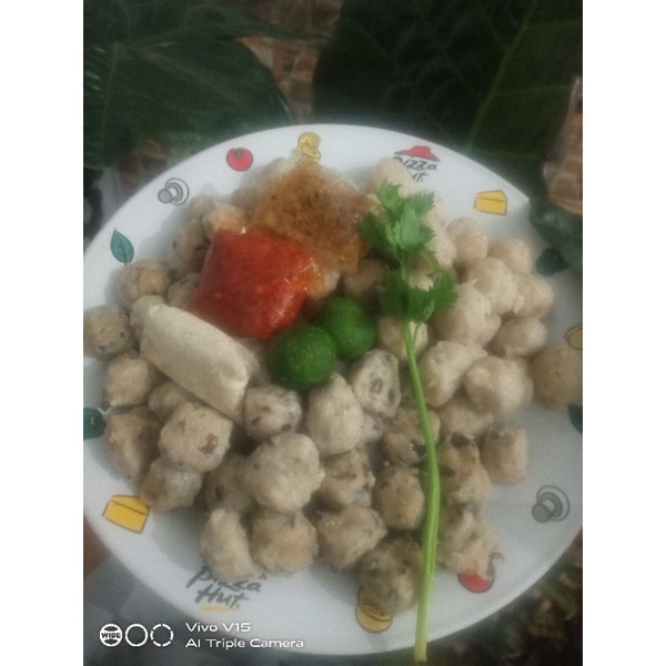 100 butir pentol ayam mix pentol  jamur