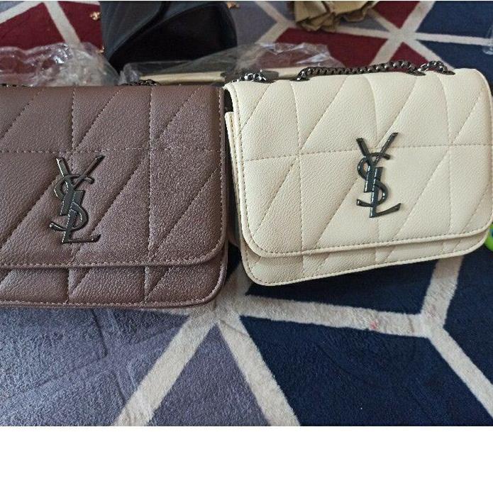 Diskon (pit-655) Tas Cewek Kekinian YSL Bag Wanita Elegan Tas Selempang Cewek Tali Rantai Sling Ba