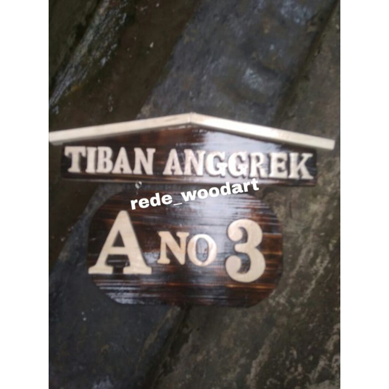 NO RUMAH | CUSTOM ALAMAT RUMAH BLOK Papan Alamat Rumah