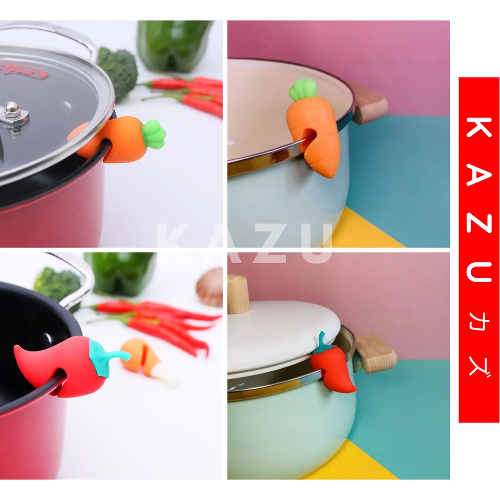 KAZU KHL248 Penahan Tutup Panci Sayur Dapur Anti Meluap Steam Releaser